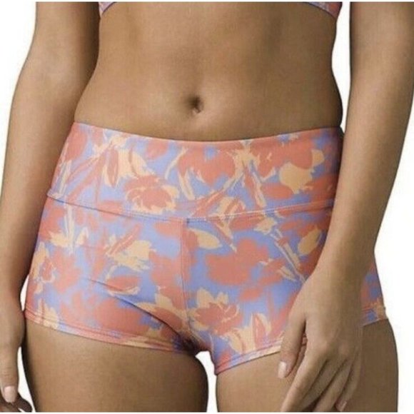 Prana Datum Bottoms Morning Glory Bloom Women’s Swim Shorts Medium - Picture 1 of 6